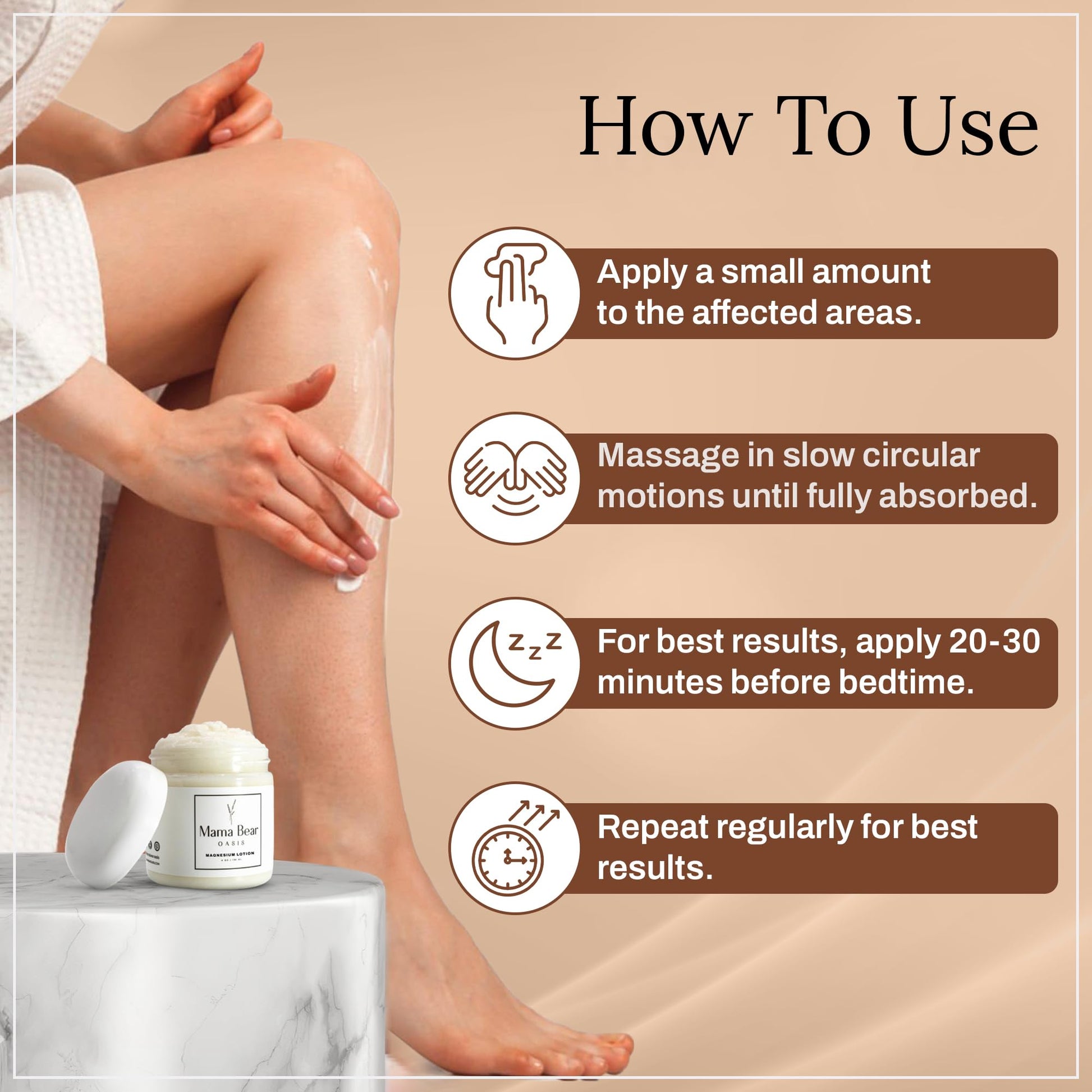 Mama Bear Oasis Lotion - Magnesium Cream - Lavender Magnesium Lotion for Foot, Hands, Legs, Toes Includes Arnica, Vitamin B6, Aloe Vera, MSM (Pack of 2) - dailyvitalstore