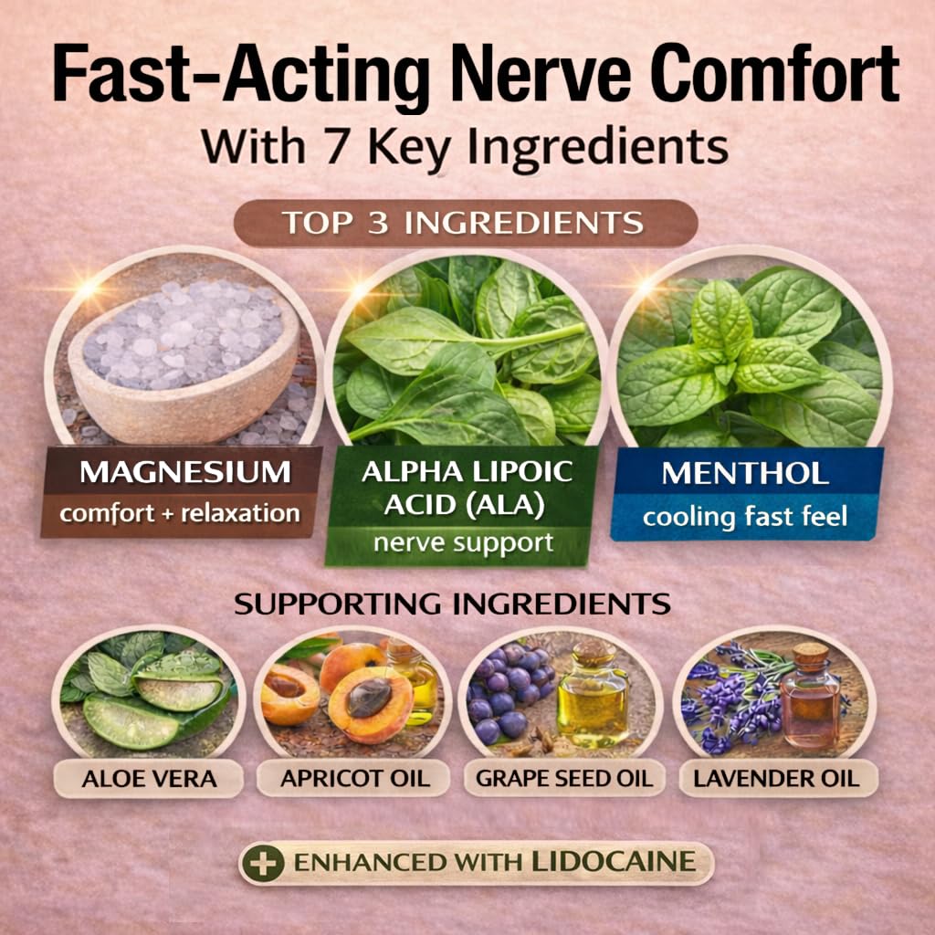 Mama Lotion – Neuropathy Nerve Relief Cream with Magnesium Chloride - Maximum Strength Comfort for Feet, Hands, Legs, Toes - Fast-Absorbing and Non-Greasy Formula for Food and Leg Comfort - 8 Oz - dailyvitalstore