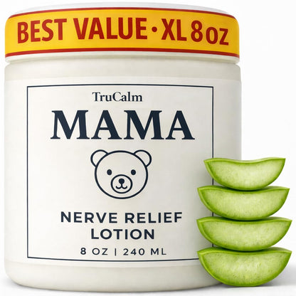 Mama Lotion – Neuropathy Nerve Relief Cream with Magnesium Chloride - Maximum Strength Comfort for Feet, Hands, Legs, Toes - Fast-Absorbing and Non-Greasy Formula for Food and Leg Comfort - 8 Oz - dailyvitalstore