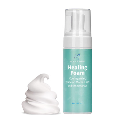 Mama & Wish Witch Hazel Perineal Healing Foam - Postpartum Essentials - Medicated Postpartum Spray for Perineal Relief - Postpartum Care and Recovery, Hemorrhoid Perineal Spray, After Birth Essentials - dailyvitalstore