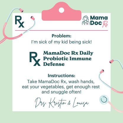 MamaDoc Rx Certified Organic Kids & Teens Probiotic Immune Defense - 5 Billion CFUs | Sugar Free, Vegan, Gluten-Free | 14 Probiotic Strains, Prebiotics, Vitamin C & D | 30 Chewable Tablets, Ages 4+ - dailyvitalstore