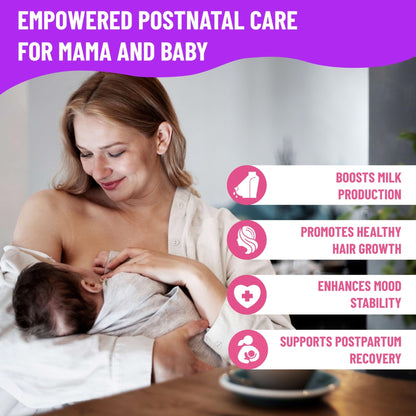 Mama's Select Postnatal Vitamins – Boosts Hair Recovery, Milk Supply, & Wellness – Allergen-Free, Vegan, MTHFR Friendly, Methylated Folate & B Vitamins, - dailyvitalstore