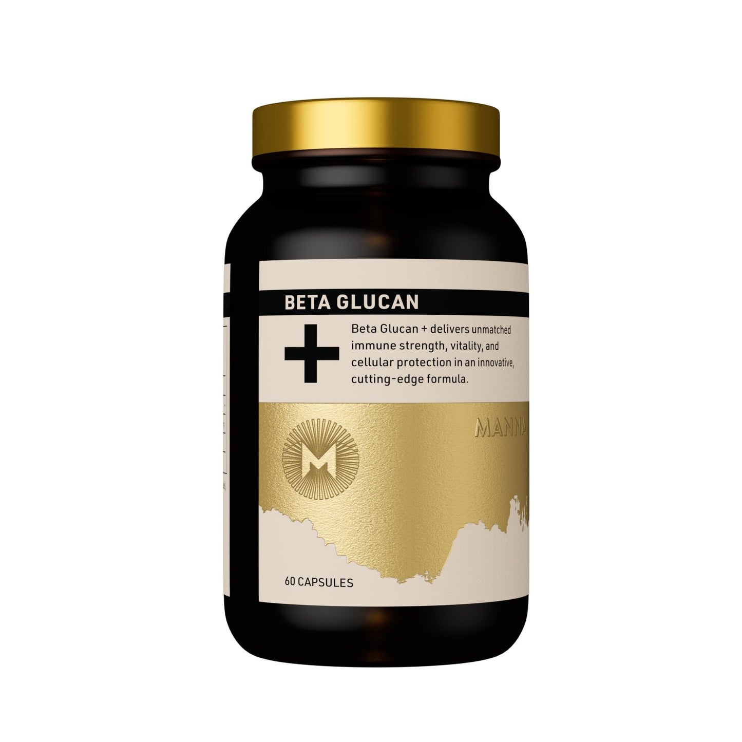 Manna Beta Glucan+ Capsules | 1000mg Beta Glucan Complex | Reishi Mushroom & Oats | Supplement for Immune Support, Heart Health, Cellular Renewal & Antioxidant Protection | 60 Count - dailyvitalstore