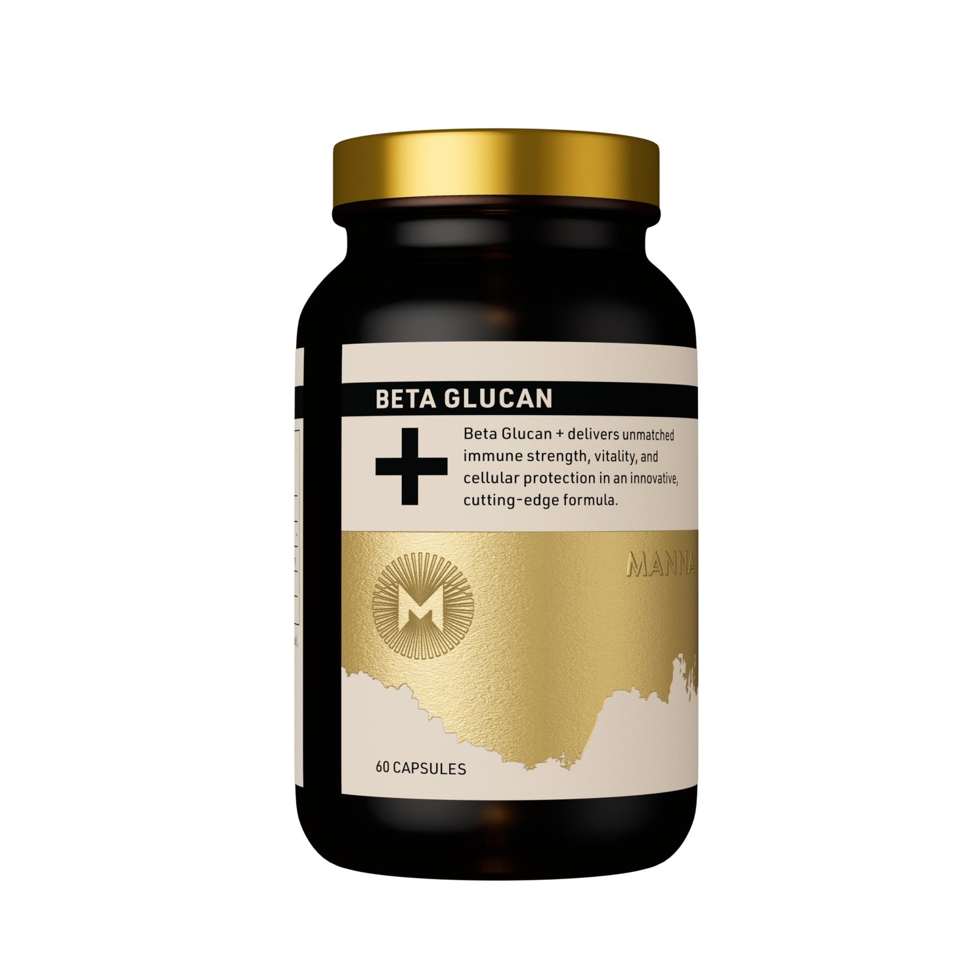 Manna Beta Glucan+ Capsules | 1000mg Beta Glucan Complex | Reishi Mushroom & Oats | Supplement for Immune Support, Heart Health, Cellular Renewal & Antioxidant Protection | 60 Count - dailyvitalstore