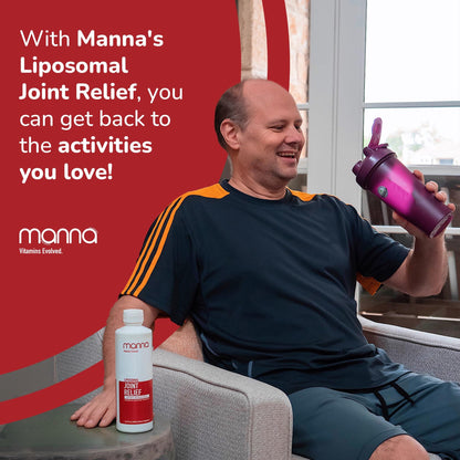 Manna Vitamins Evolved Liposomal Joint Relief Supplement for Women, Men Includes Curcumin, Glucosamine, Chondroitin, Quercetin for Joint Health, Swelling, Aches, Increase Range of Motion, Mobility - dailyvitalstore