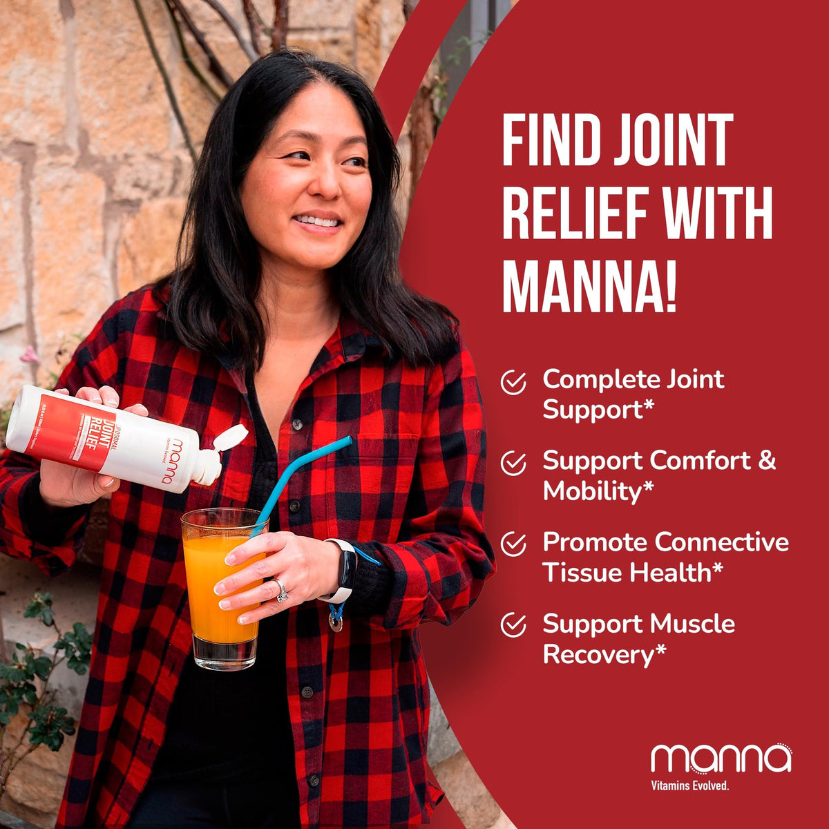 Manna Vitamins Evolved Liposomal Joint Relief Supplement for Women, Men Includes Curcumin, Glucosamine, Chondroitin, Quercetin for Joint Health, Swelling, Aches, Increase Range of Motion, Mobility - dailyvitalstore