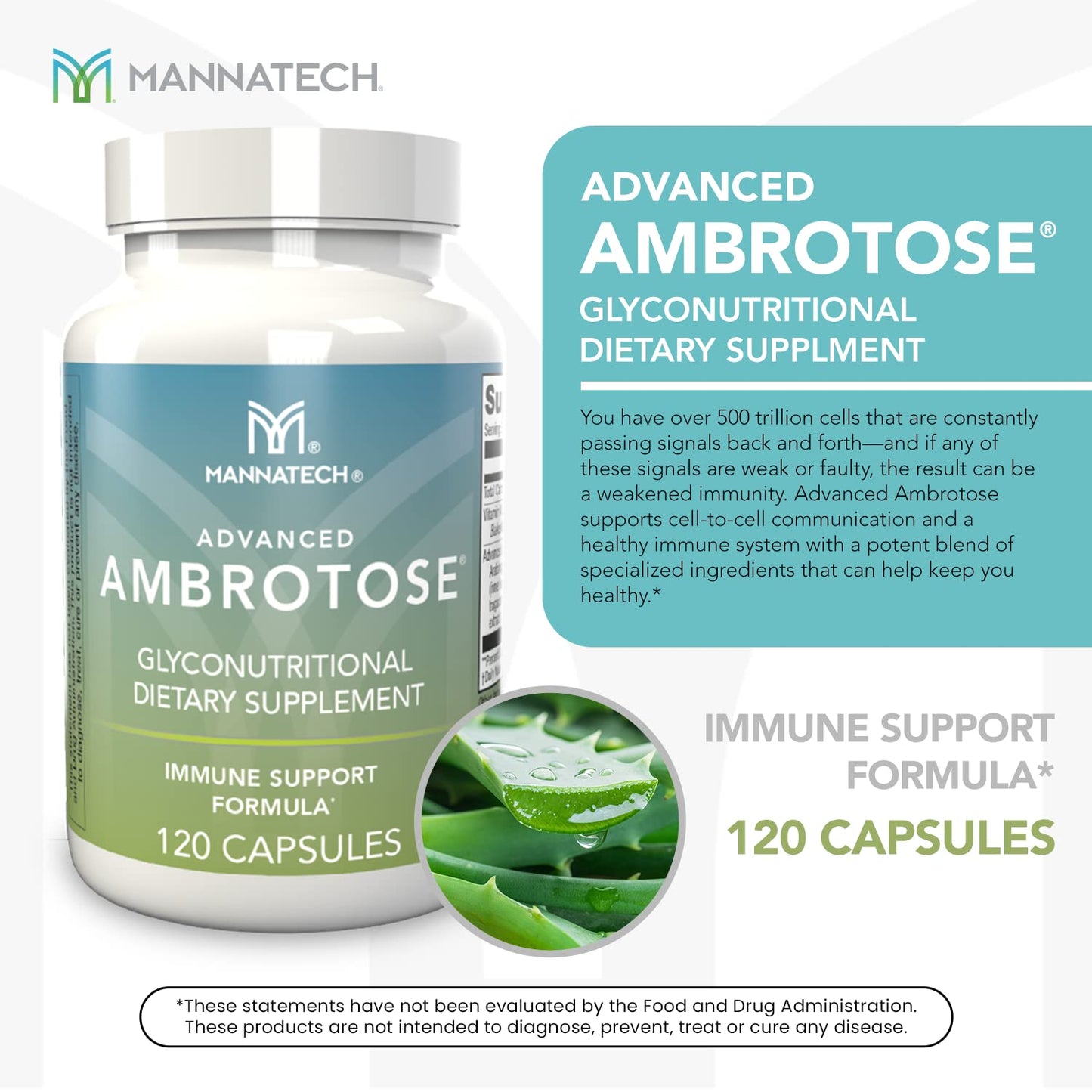 Mannatech Advanced Ambrotose 120 Capsules - dailyvitalstore