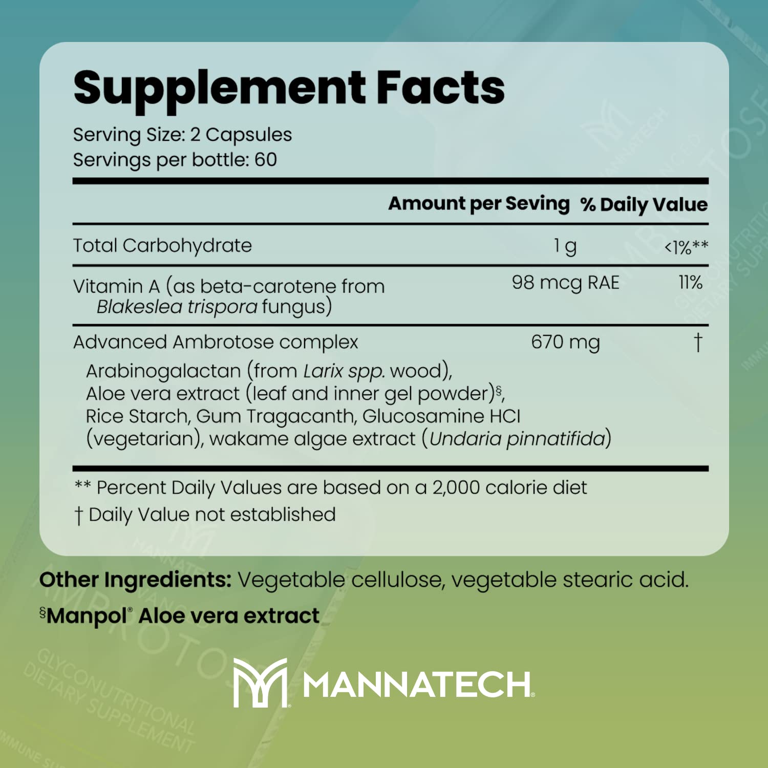 Mannatech Advanced Ambrotose 120 Capsules - dailyvitalstore
