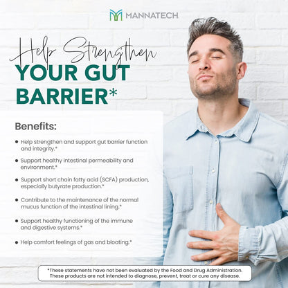 Mannatech Butyrate Supplement - Supports Gut Barrier Function, Intestinal Health, and Digestive Comfort - Promotes Short Chain Fatty Acid Production, Immune Support Supplement GI-Defense 60 Capsules - dailyvitalstore