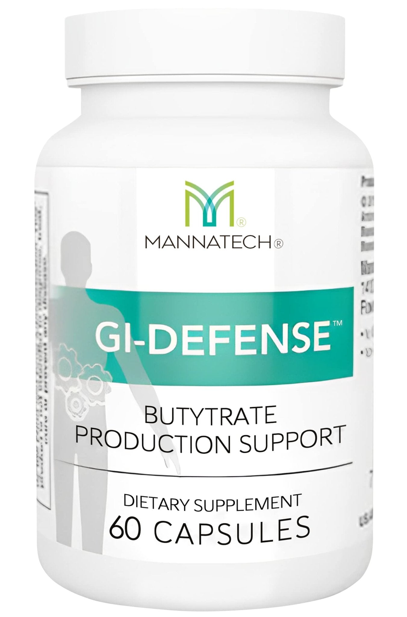 Mannatech Butyrate Supplement - Supports Gut Barrier Function, Intestinal Health, and Digestive Comfort - Promotes Short Chain Fatty Acid Production, Immune Support Supplement GI-Defense 60 Capsules - dailyvitalstore