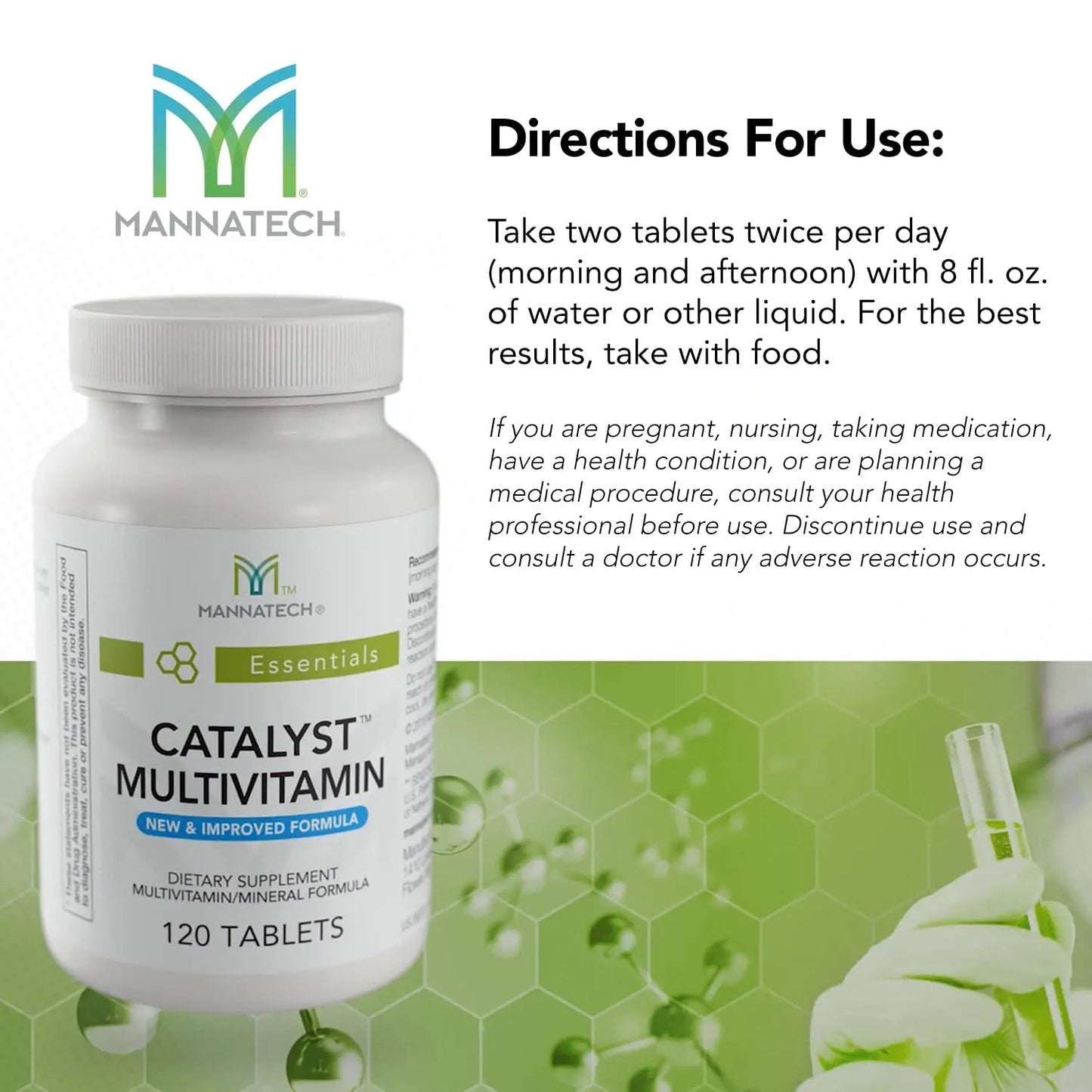 Mannatech Catalyst Multivitamin 120 Tablets, Maximize Your Multivitamin. Provides Antioxidants Vitamin A, Vitamin C, and Vitamin E - dailyvitalstore