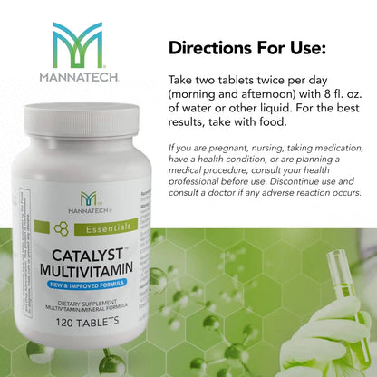 Mannatech Catalyst Multivitamin 120 Tablets, Maximize Your Multivitamin. Provides Antioxidants Vitamin A, Vitamin C, and Vitamin E - dailyvitalstore