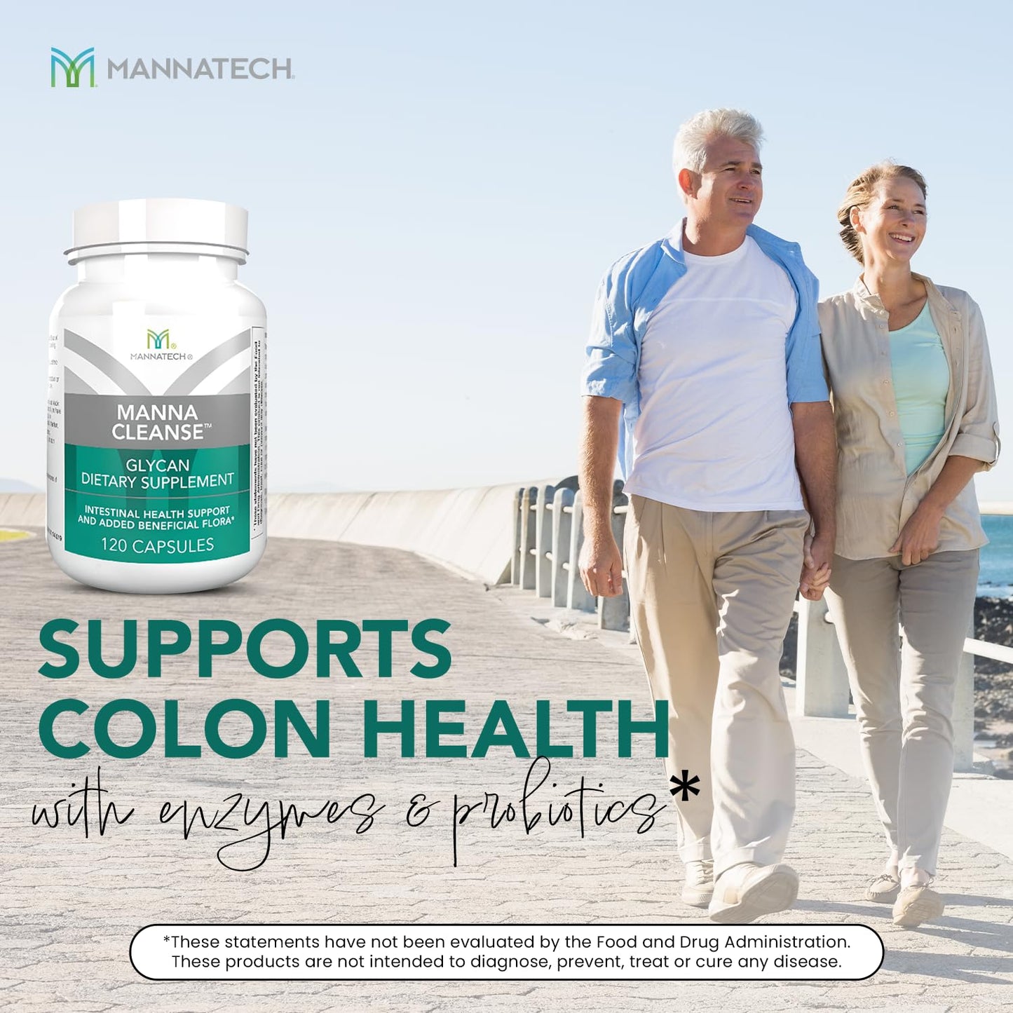 Mannatech Digestive Enzymes and Probiotics - Powered by Ambrotose Derived from The Aloe Vera Plant - Digestive and Colon Cleanser Helps Support Overall Gut Heath - dailyvitalstore