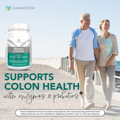 Mannatech Digestive Enzymes and Probiotics - Powered by Ambrotose Derived from The Aloe Vera Plant - Digestive and Colon Cleanser Helps Support Overall Gut Heath - dailyvitalstore