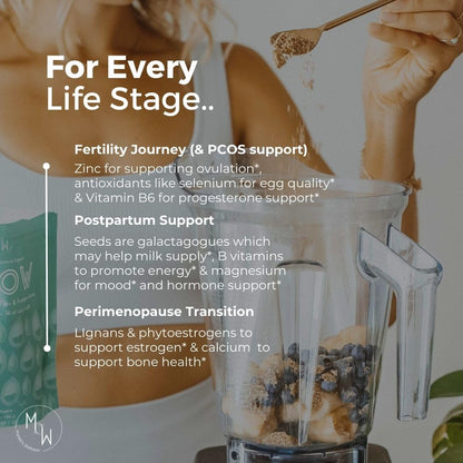 Manski's Wellness Glow & Radiant Seed Cycle Kit | PMS Support | Organic Seed Cycling | Natural Hormone Balance | Ease Cramps | Mitigate Cycle Symptoms | Vegan Supplement - dailyvitalstore