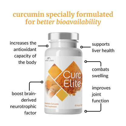 Mara Labs CurcElite Curcumin | Turmeric Extract 95% Curcuminoids | Vegan, No Fillers, and Non-GMO | 60 Vegan Capsules - dailyvitalstore