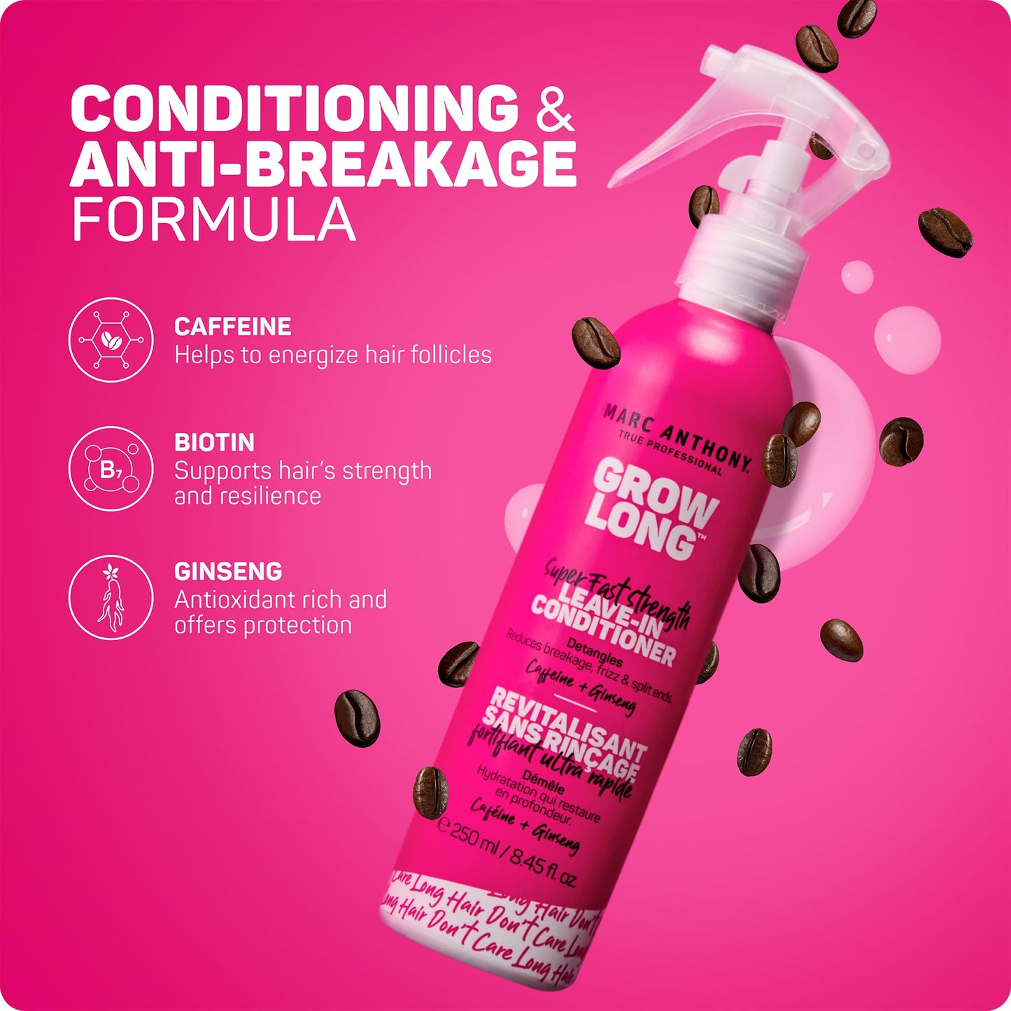 Marc Anthony Leave-In Hair Conditioner Spray for Long & Detangled Hair, Grow Long - Moisturizing & Deep Conditioning Detangler Spray - dailyvitalstore