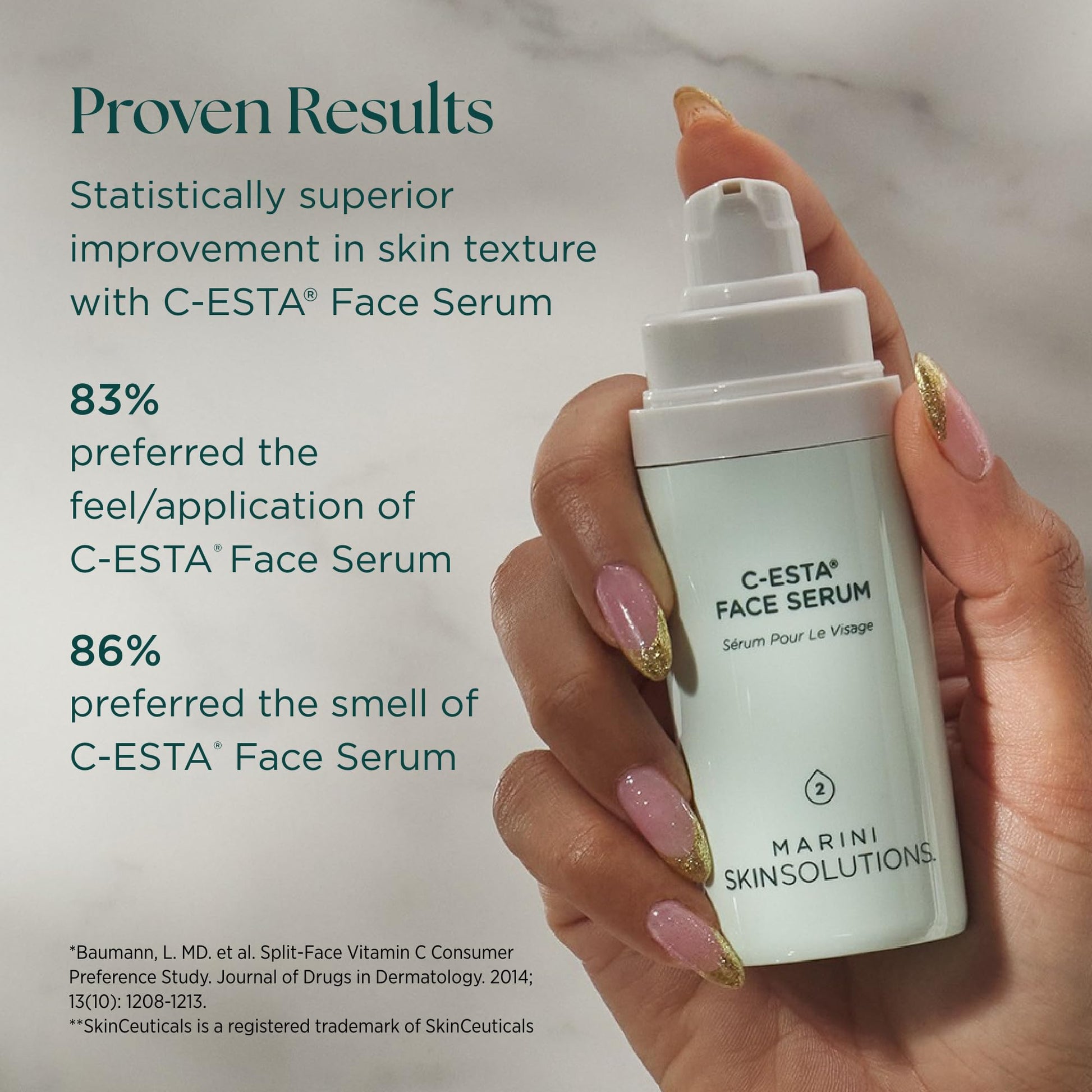 Marini SkinSolutions C-ESTA Face Serum - Lifts, Firms & Protects with Vitamin C, DMAE & Hyaluronic Acid - All Skin Types - Made in the USA - 1 fl oz - dailyvitalstore