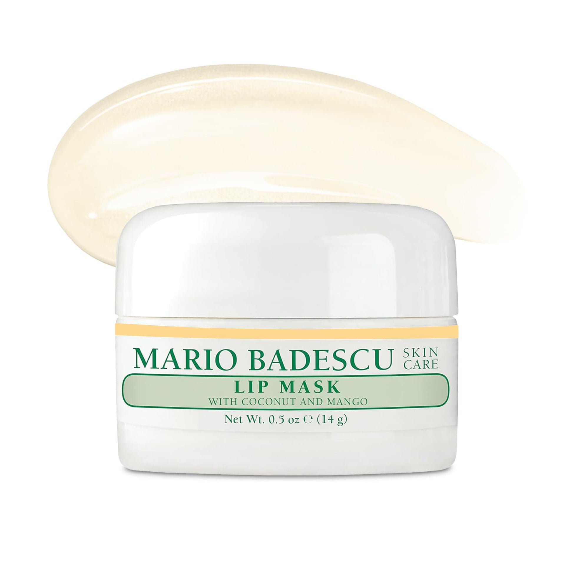 Mario Badescu Lip Mask with Coconut and Mango for All Skin Types, Overnight Lip Treatment Enriched With Skin Softening Coconut Oil, Sunflower Seed Oil and Hydrating Shea Butter, 0.5 Ounces - dailyvitalstore