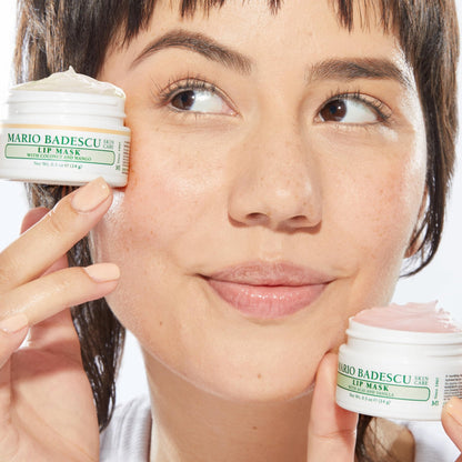 Mario Badescu Lip Mask with Coconut and Mango for All Skin Types, Overnight Lip Treatment Enriched With Skin Softening Coconut Oil, Sunflower Seed Oil and Hydrating Shea Butter, 0.5 Ounces - dailyvitalstore
