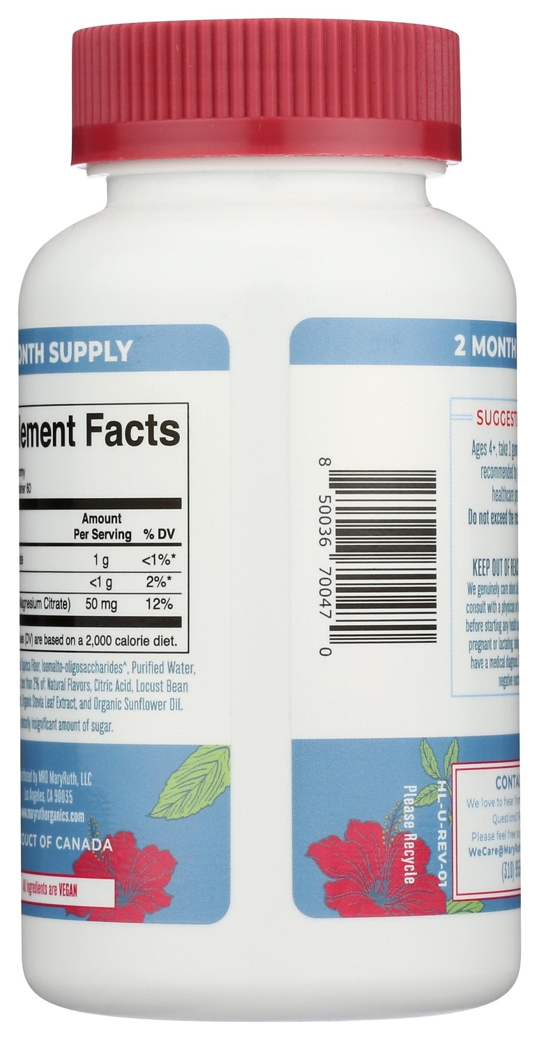 MaryRuth Organics Calm Magnesium Citrate Gummies | 2 Month Supply | Sugar Free | Magnesium Supplement for Adults - dailyvitalstore