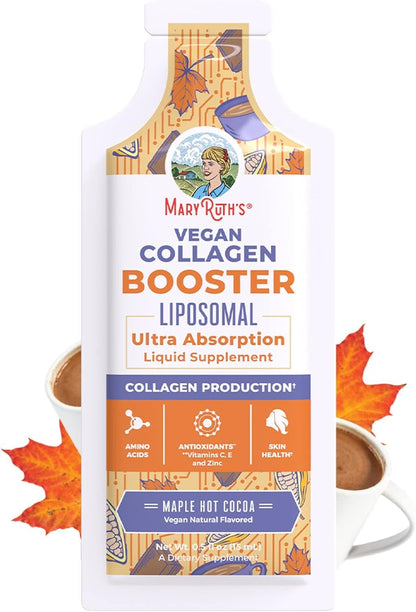 MaryRuth Organics Collagen Booster Liposomal | Sugar Free | Liquid Collagen Booster with VIT C, E, Zinc,Copper&Silica | Skin Care&Joint Support Supplement | Vegan | Non-GMO | Gluten Free | 14 Serving - dailyvitalstore