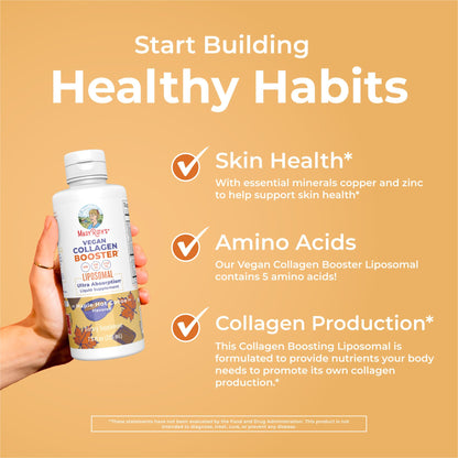 MaryRuth Organics Collagen Booster Liposomal, Sugar Free, Liquid Collagen Booster with Vitamin C, Vitamin E, Zinc, Copper & Silica, Skin Care & Joint Support Supplement, Vegan, Non-GMO, 7.6 Fl Oz - dailyvitalstore