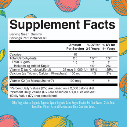 MaryRuth Organics Joint Health Liquid Drops & Vitamin K2+D3 Gummies (Peach Mango and Apricot) | Label Project Verified | Vitamins for Calcium, Joints, and Bone Support | Vegan, Non-GMO, Gluten Free - dailyvitalstore