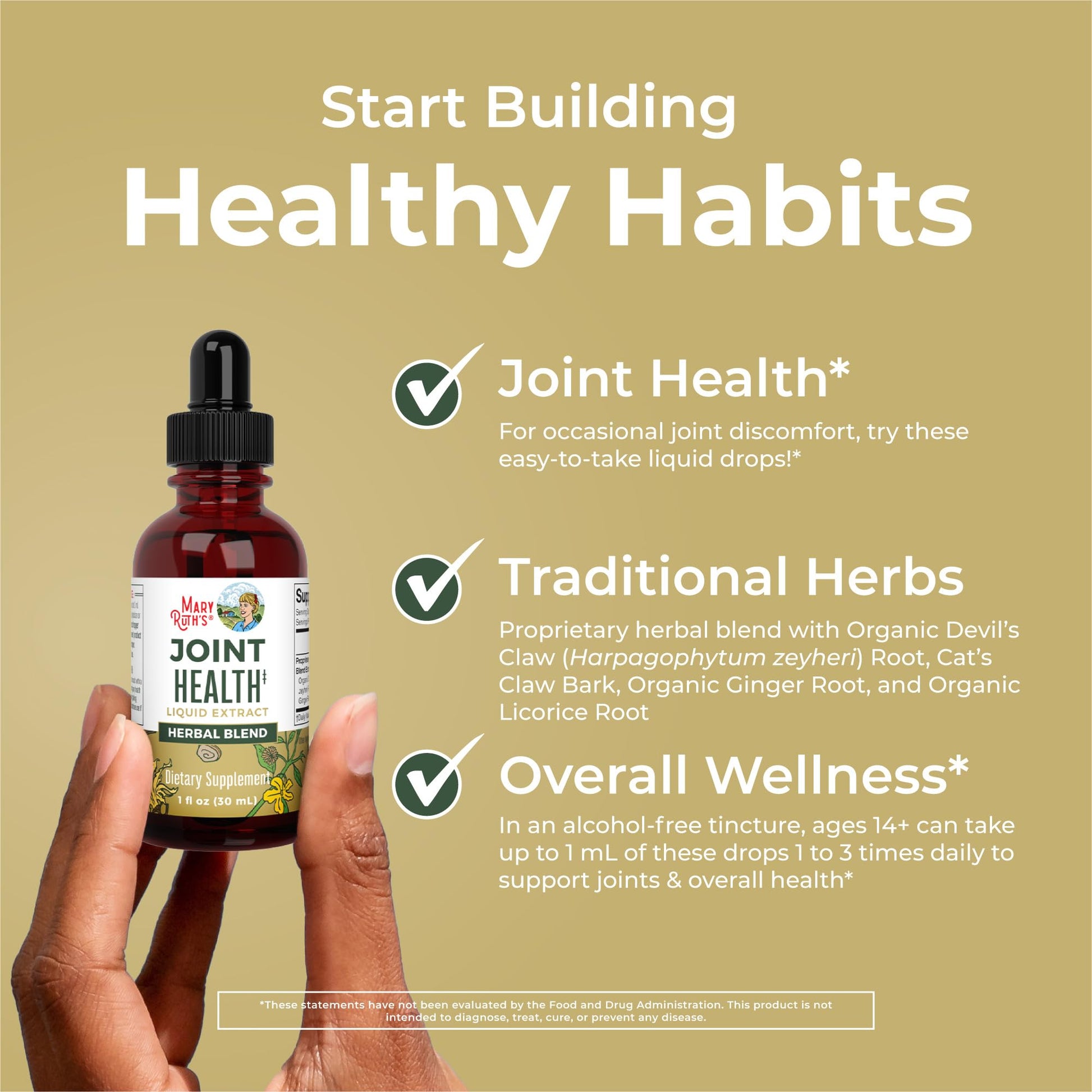 MaryRuth Organics Joint Health Liquid Drops & Vitamin K2+D3 Gummies (Peach Mango and Apricot) | Label Project Verified | Vitamins for Calcium, Joints, and Bone Support | Vegan, Non-GMO, Gluten Free - dailyvitalstore