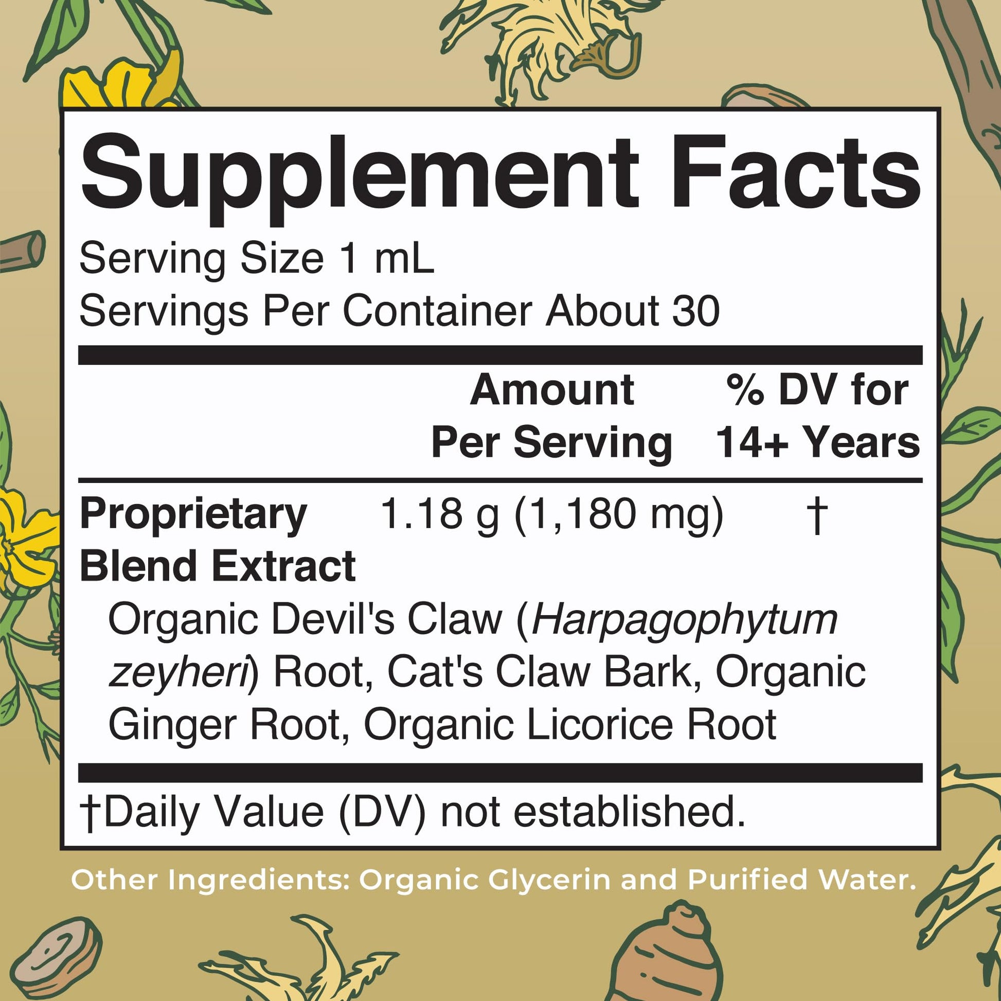 MaryRuth Organics Joint Health Liquid Extract | Four Herbal Blend Liquid Drops | Ginger Root | Licorice Root | Cats Claw | Devils Claw | Vegan | Non GMO | Alcohol Free Tincture | 30 Servings - dailyvitalstore