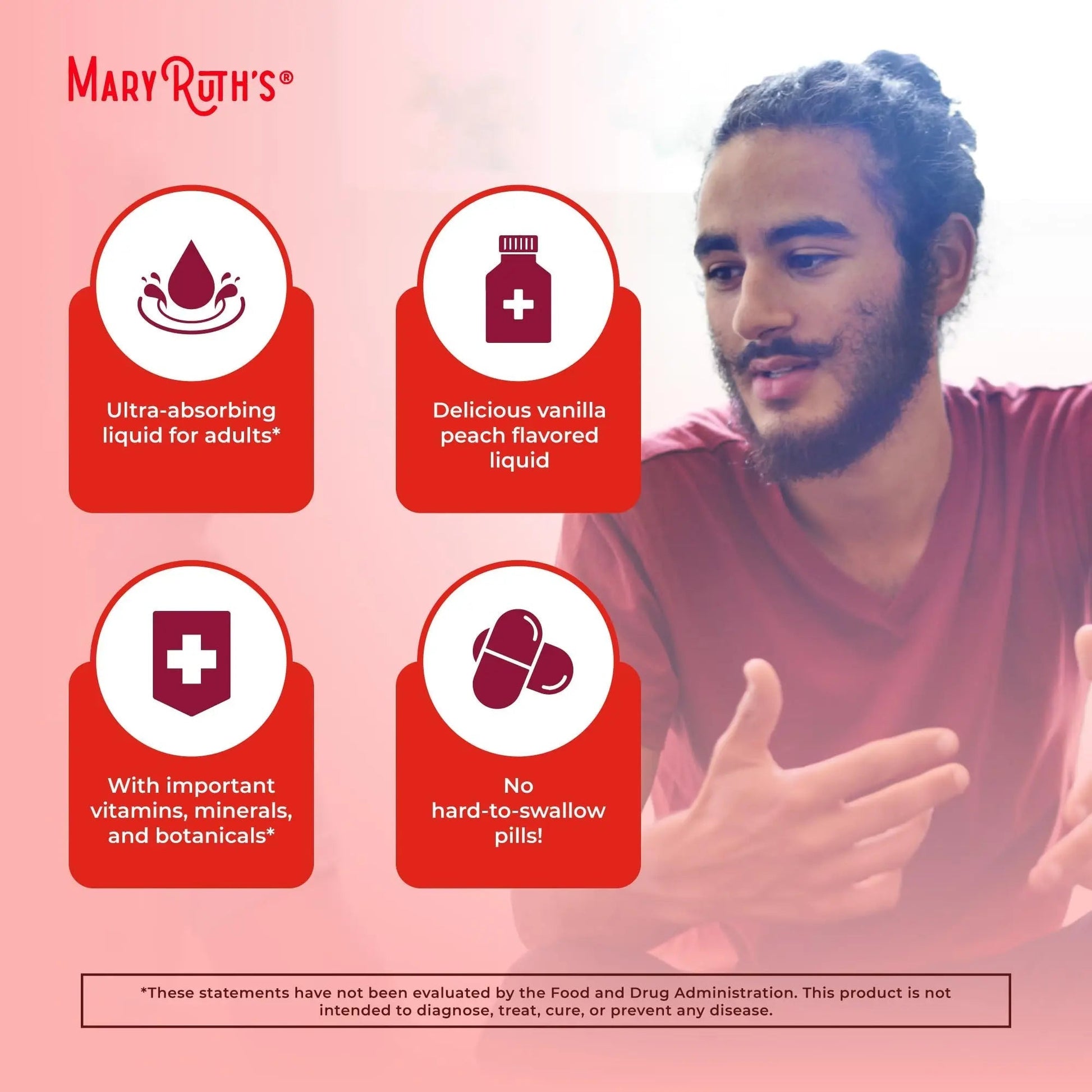 MaryRuth Organics Multivitamin for Men | USDA Organic | Sugar Free Mens Multivitamin Liposomal | Liquid Vitamins for Men | - dailyvitalstore