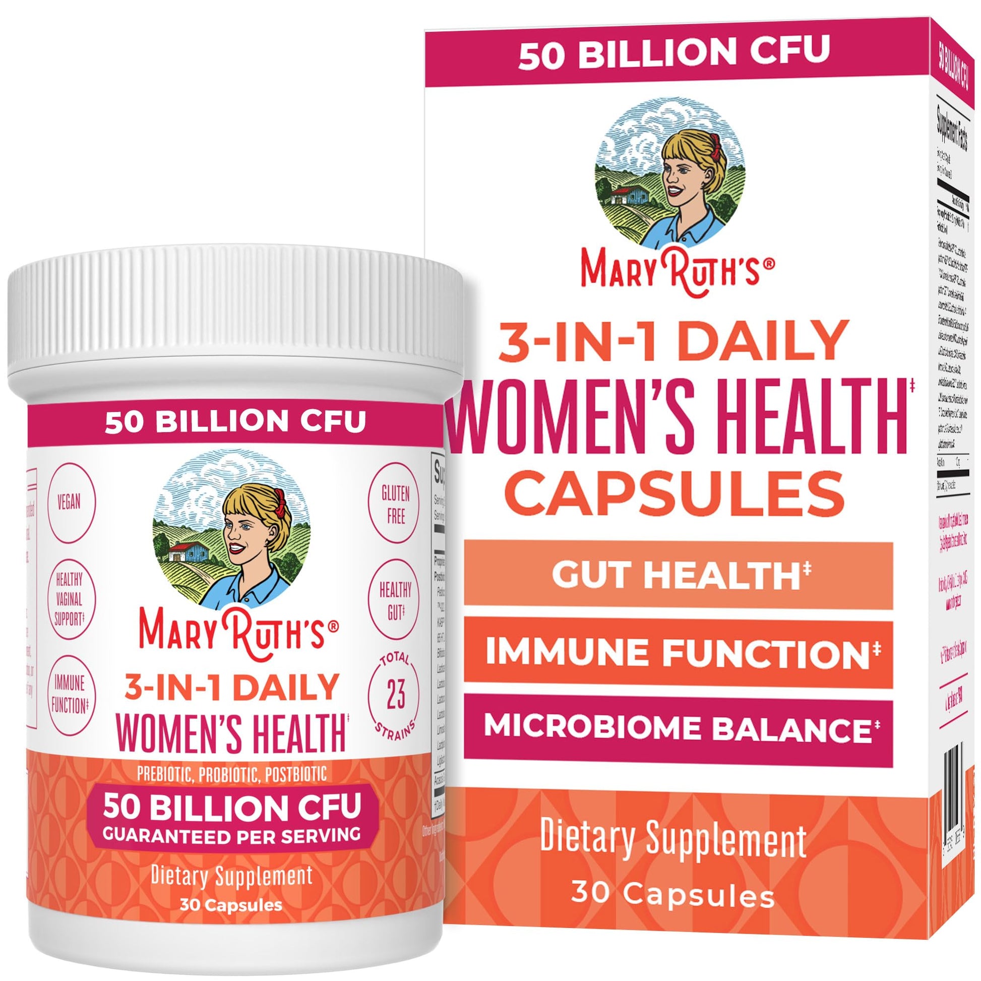 MARYRUTH'S 3-in-1 Daily Health Probiotics for Women | Hormone Support & Gut Health Supplement for Women | Women’s Probiotic - dailyvitalstore