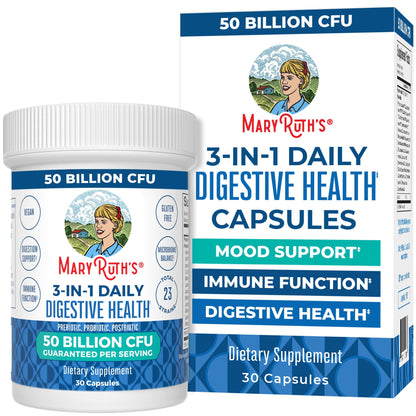 MARYRUTH'S 3-in-1 Probiotics for Digestive Health | Prebiotic & Postbiotic | Gut Health Supplement for Women & Men | 23 Unique Strains - dailyvitalstore