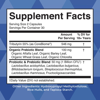 MARYRUTH'S Complete Gut Health+ Capsules | 5 Probiotic Blend | Butyrate | Corebiome® | Vegan Gut Support | Support Gastrointestinal Health & Microbiome - dailyvitalstore