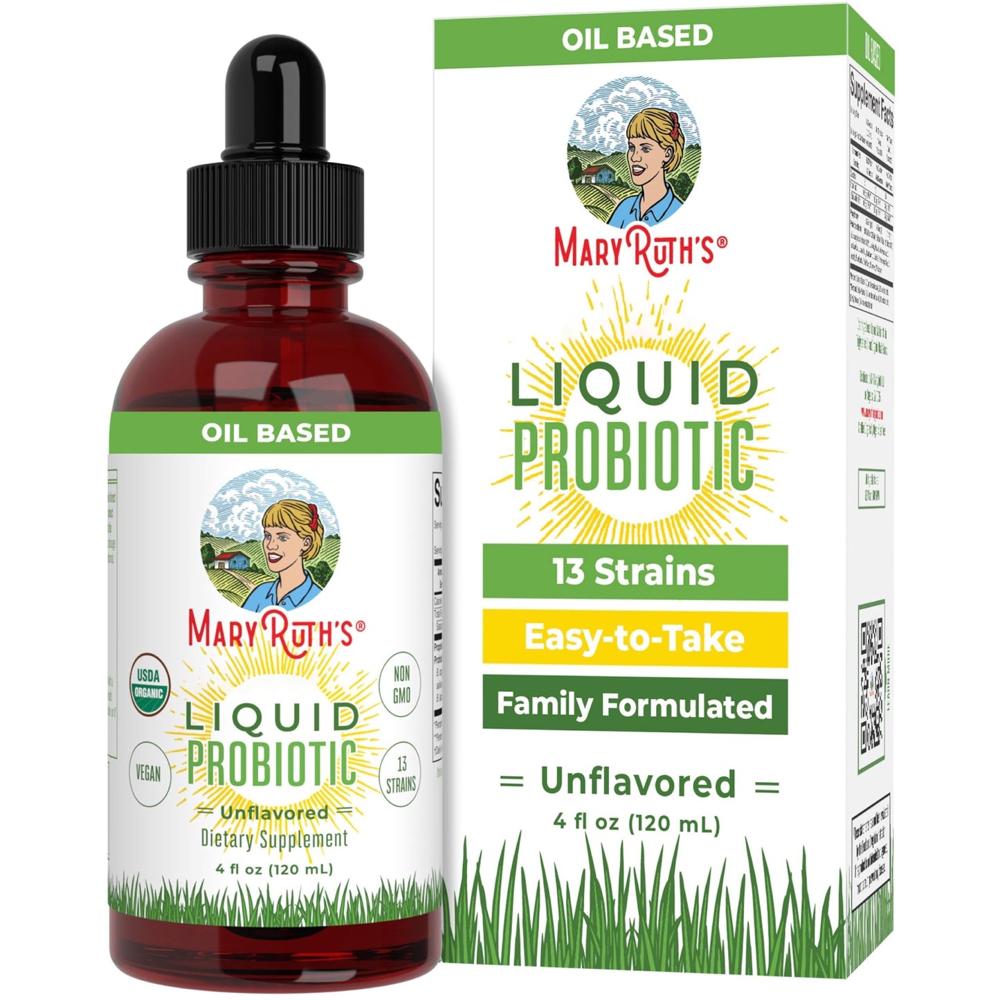 MARYRUTH'S Organics Liquid Probiotic for Ages 4+ | 2 Billion CFU | 13 Probiotic Strains | Gut Health & Digestive Support | Gas & Bloating Support - dailyvitalstore