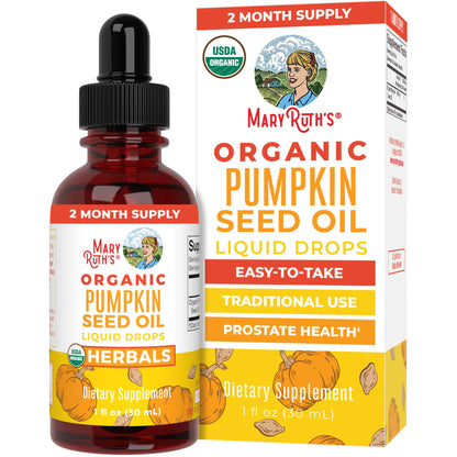 MARYRUTH'S Organics Pumpkin Seed Oil Cold Pressed | 2 Month Supply | USDA Organic Pumpkin Seed Liquid Drops for Men and Women | Urinary Health in Men - dailyvitalstore