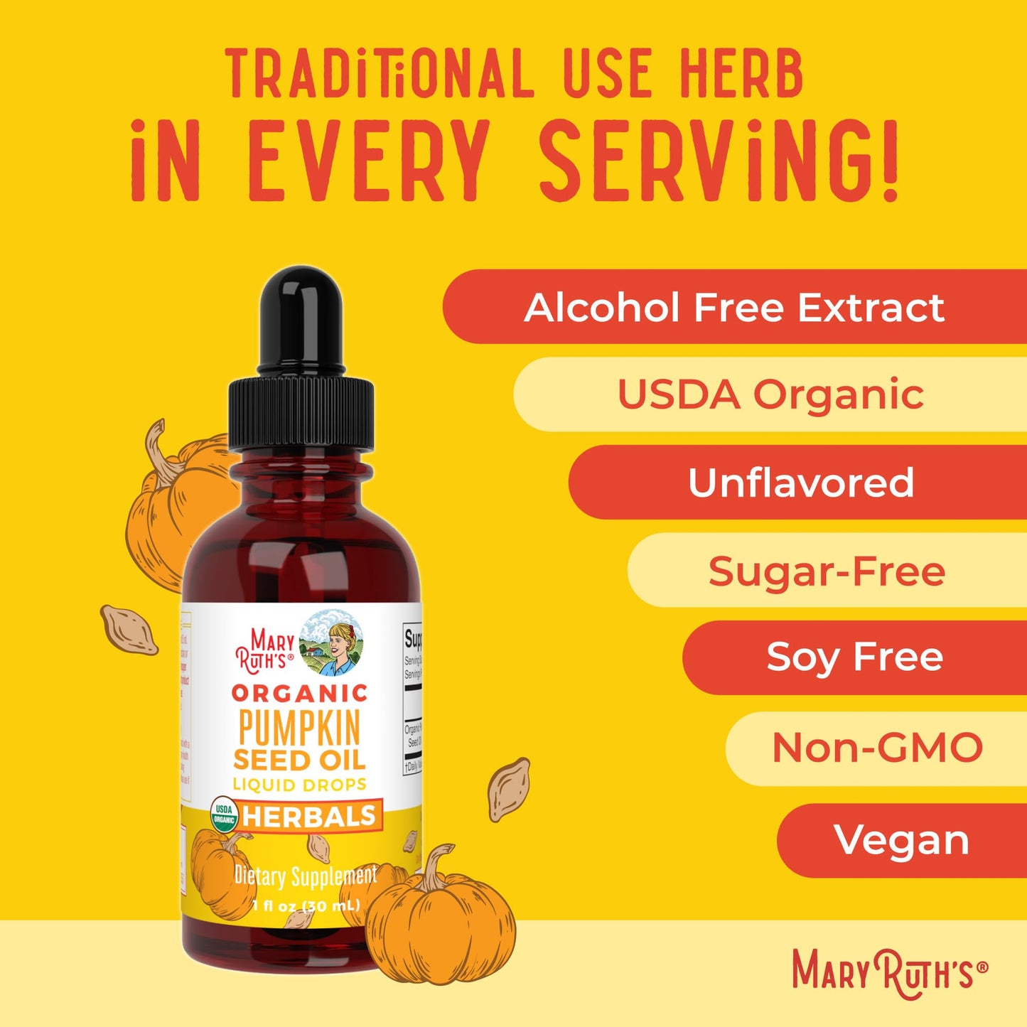 MARYRUTH'S Organics Pumpkin Seed Oil Cold Pressed | 2 Month Supply | USDA Organic Pumpkin Seed Liquid Drops for Men and Women | Urinary Health in Men - dailyvitalstore