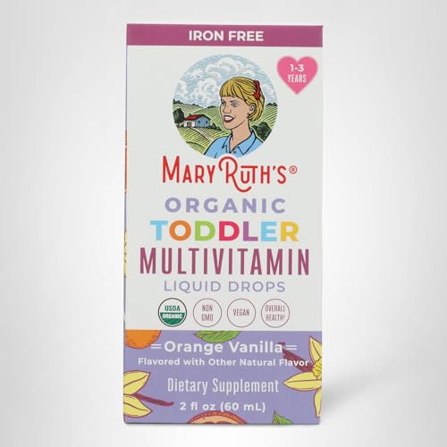 MaryRuth's Toddler Multivitamin | Vitamin A C D E B6 B12 Zinc | Healthy Growth Support | Immunity | Bone Health | Cognitive Function | Organic | Sugar Free | Vegan | Non-GMO | 2 Fl Oz | 30 Day Supply - dailyvitalstore