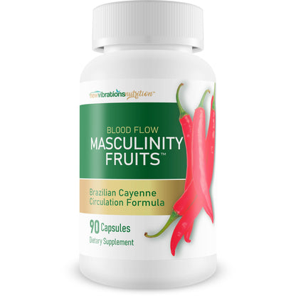 Masculinity Fruits for Bloodflow - Our Best Brazilian Blood Circulation Supplements for Men - Boost Blood Flow Circulation Supplement - Cayenne Pepper Pills Gingko Biloba Blood Flow Vitamins for Men - dailyvitalstore