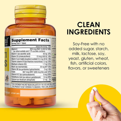 MASON NATURAL Mini Multi Vitamins, Vitamins A, C, D3, E, B1, B2, B3, B6, B12, Folate and Calcium for Overall Health, 1 Year Supply - dailyvitalstore