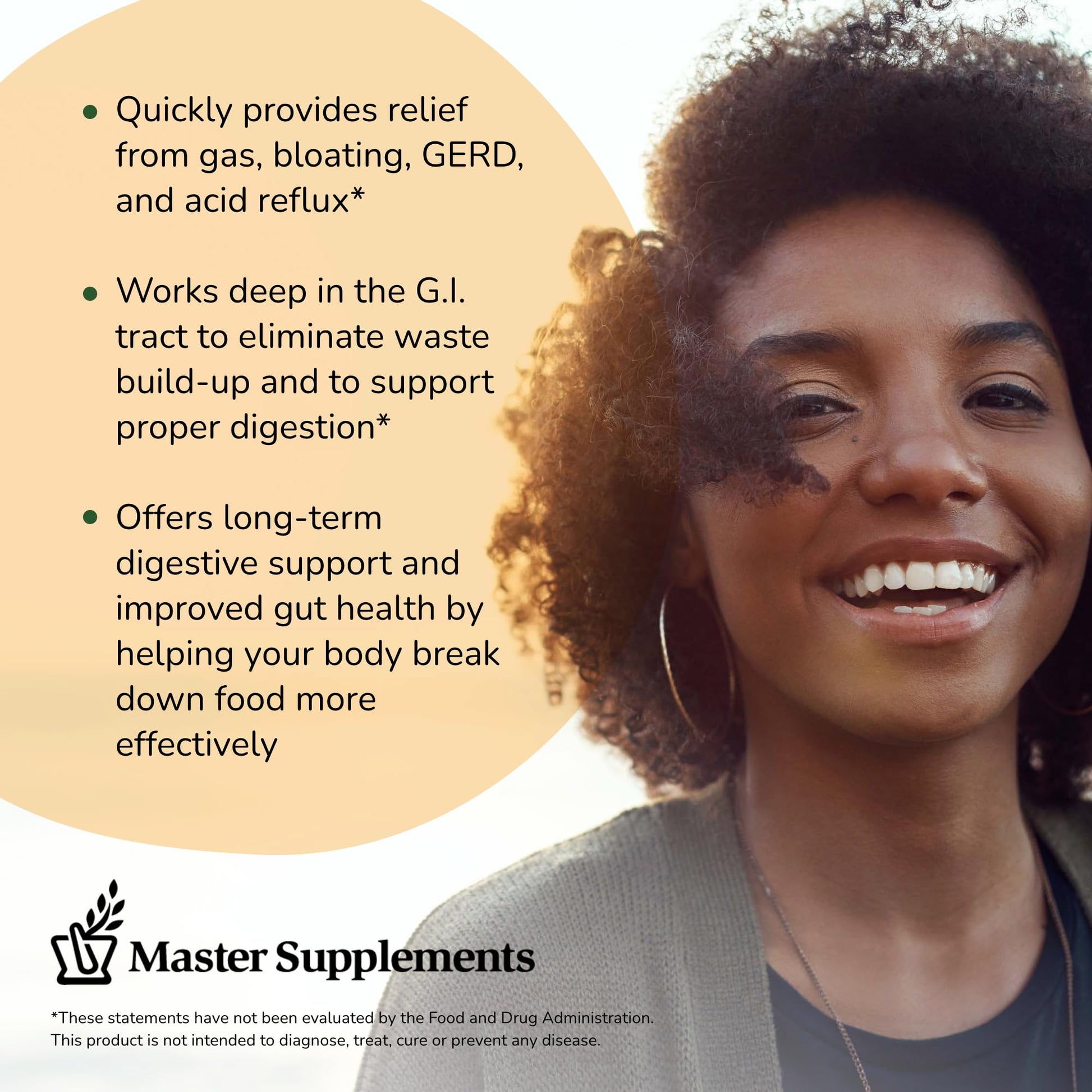 Master Supplements Enzalase - 50 Capsules - Probiotic Compatible Enzymes - Provides Digestive Boost + Gas & Bloating Relief - Gluten Free - 50 Servings - dailyvitalstore