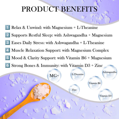 MATOP Magnesium Complex for Women Gummies - 8 in 1 Triple Magnesium Complex (Glycinate, Malate, Citrate) with L-Theanine, Ashwagandha, Vitamin D3, B6 & Zinc - Stress, Calm & Focus - 90 Vegan Gummies - dailyvitalstore