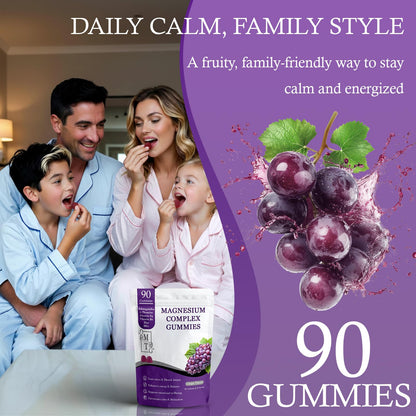 MATOP Magnesium Complex for Women Gummies - 8 in 1 Triple Magnesium Complex (Glycinate, Malate, Citrate) with L-Theanine, Ashwagandha, Vitamin D3, B6 & Zinc - Stress, Calm & Focus - 90 Vegan Gummies - dailyvitalstore