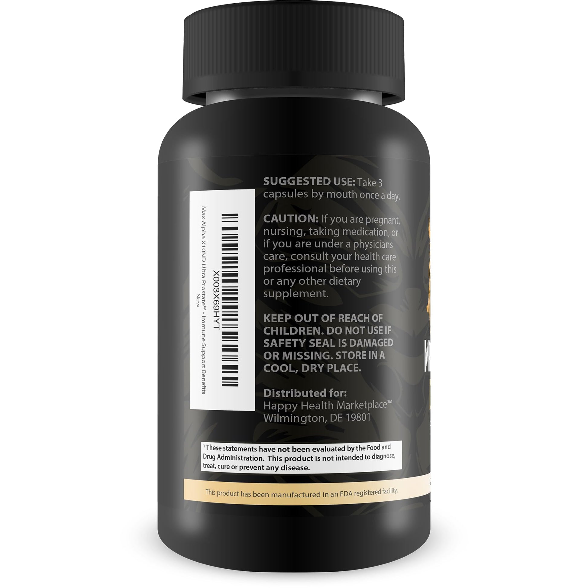 Max Alpha X10ND Ultra Prostate - T Prostate Support for Men - Promote Energy & Endurance - Blood Flow Support for Prostate Health with Vitamin D, Ginseng, Green Tea, & Zinc - Immune Support Benefits - dailyvitalstore