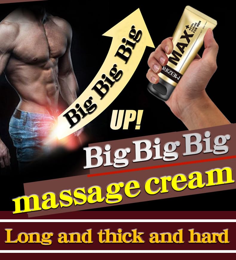Max+ Extra Large Strength Enlargement Growth Gel for Man – Men's Power Massage Enlarger Cream with Natural Oil for Increase Size, Huge Thickness, Strength and Prolonged Performance (1) - dailyvitalstore