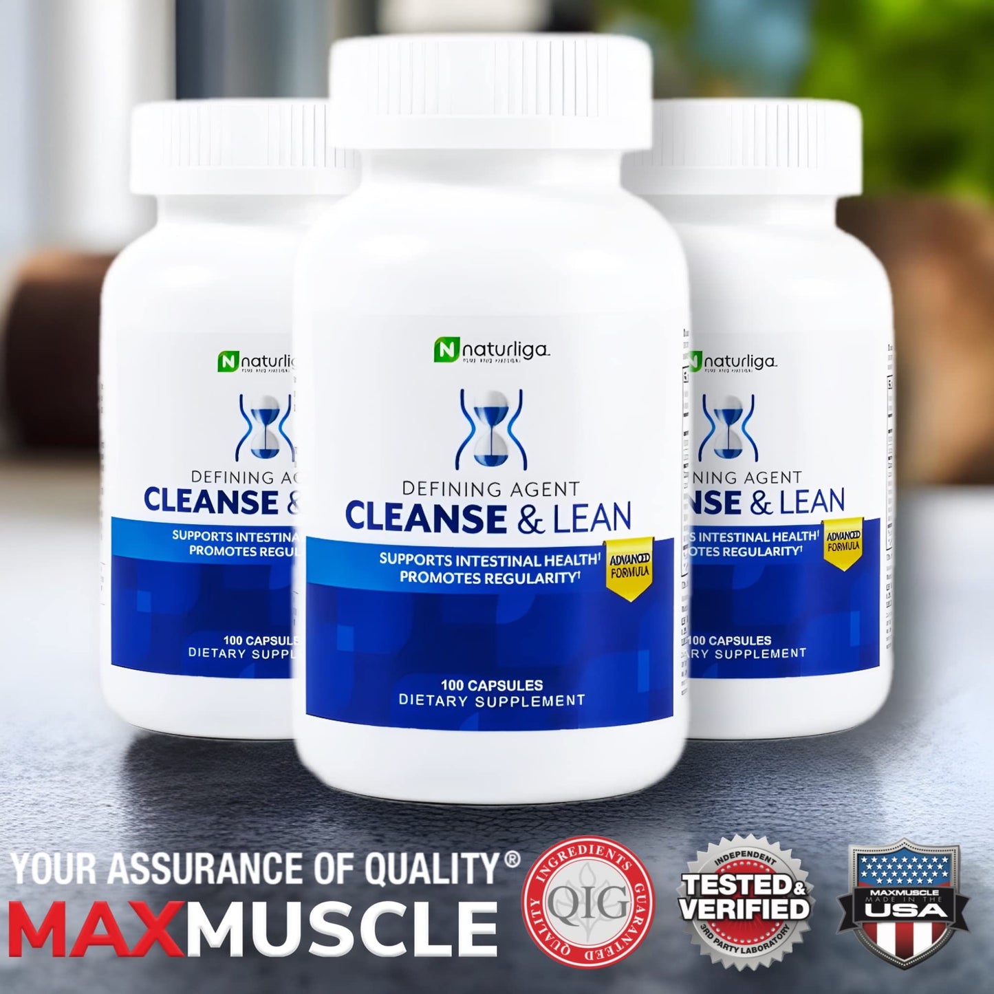 Max Muscle Naturaliga Cleanse and Lean Defining Agent Herbal Cleanse for Regularity w/Natural Detoxifying Ingredients for Gut Health Colon Detox - dailyvitalstore