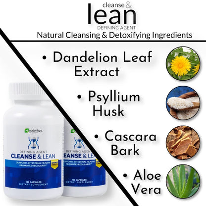 Max Muscle Naturaliga Cleanse and Lean Defining Agent Herbal Cleanse for Regularity w/Natural Detoxifying Ingredients for Gut Health Colon Detox - dailyvitalstore