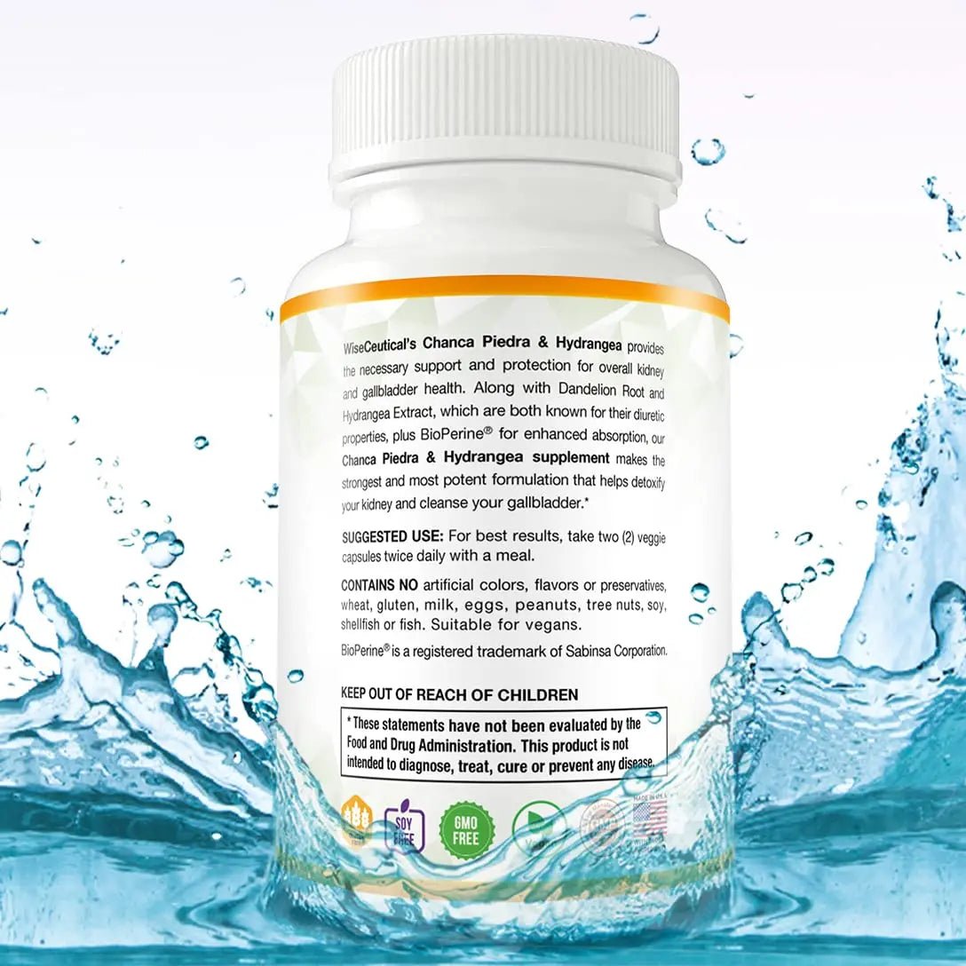 Max Strength Chanca Piedra, Hydrangea & Dandelion Root - Natural Kidney & Gallbladder Formula - Stone Breaker, Flush Impurities, Cleanse Urinary Tract - Enhanced with BioPerine. 60 Veggie Capsules. - dailyvitalstore