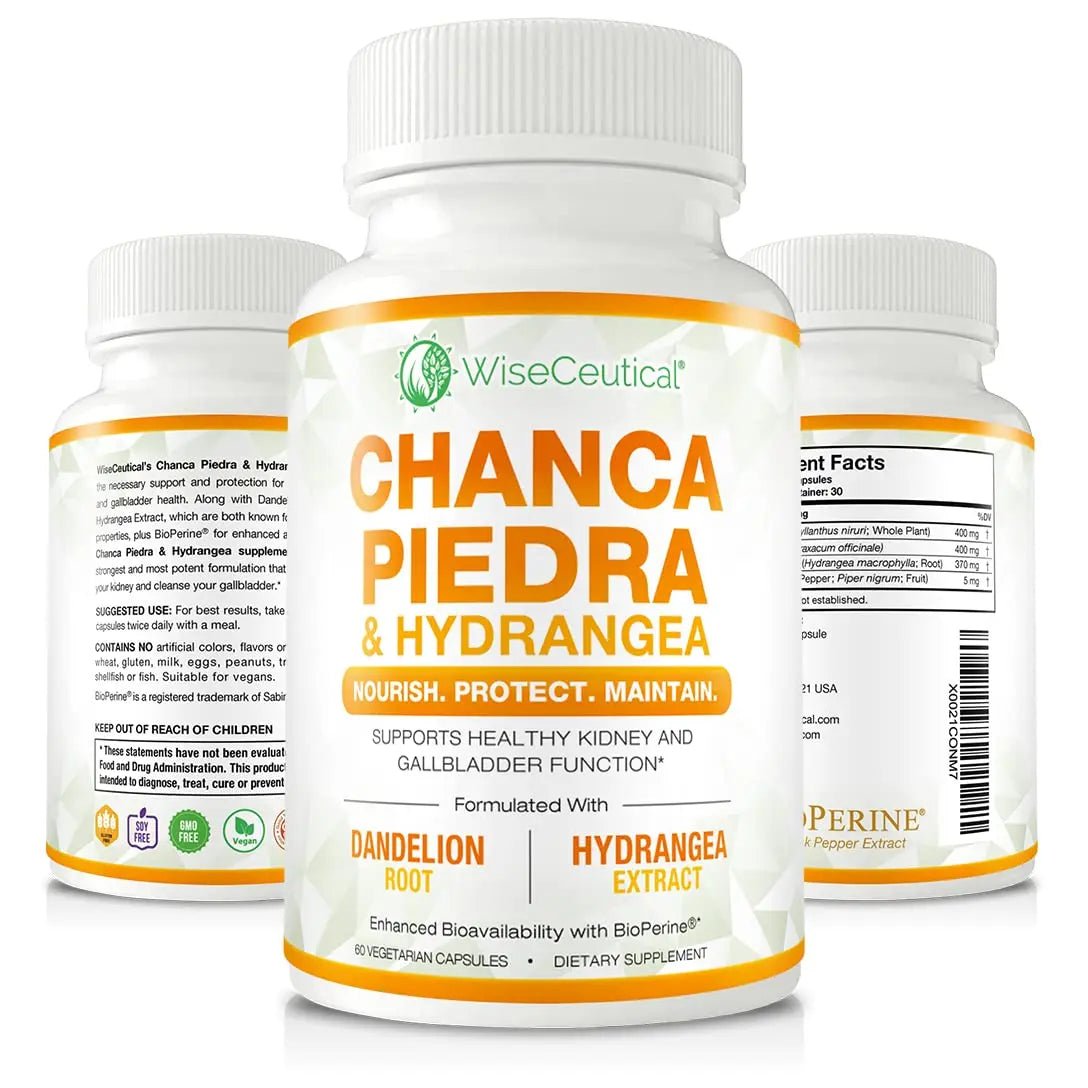 Max Strength Chanca Piedra, Hydrangea & Dandelion Root - Natural Kidney & Gallbladder Formula - Stone Breaker, Flush Impurities, Cleanse Urinary Tract - Enhanced with BioPerine. 60 Veggie Capsules. - dailyvitalstore