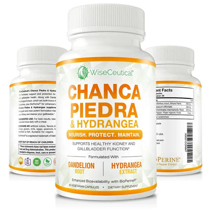 Max Strength Chanca Piedra, Hydrangea & Dandelion Root - Natural Kidney & Gallbladder Formula - Stone Breaker, Flush Impurities, Cleanse Urinary Tract - Enhanced with BioPerine. 60 Veggie Capsules. - dailyvitalstore